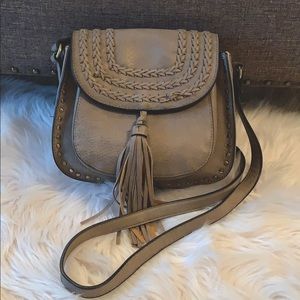 Gray crossbody bag